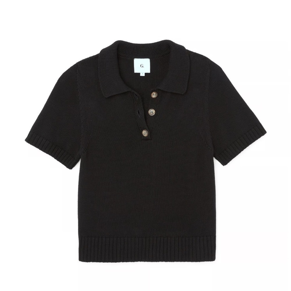 G. LABEL BY GOOP Alan Polo Sweater in Black - Picture 2 of 10